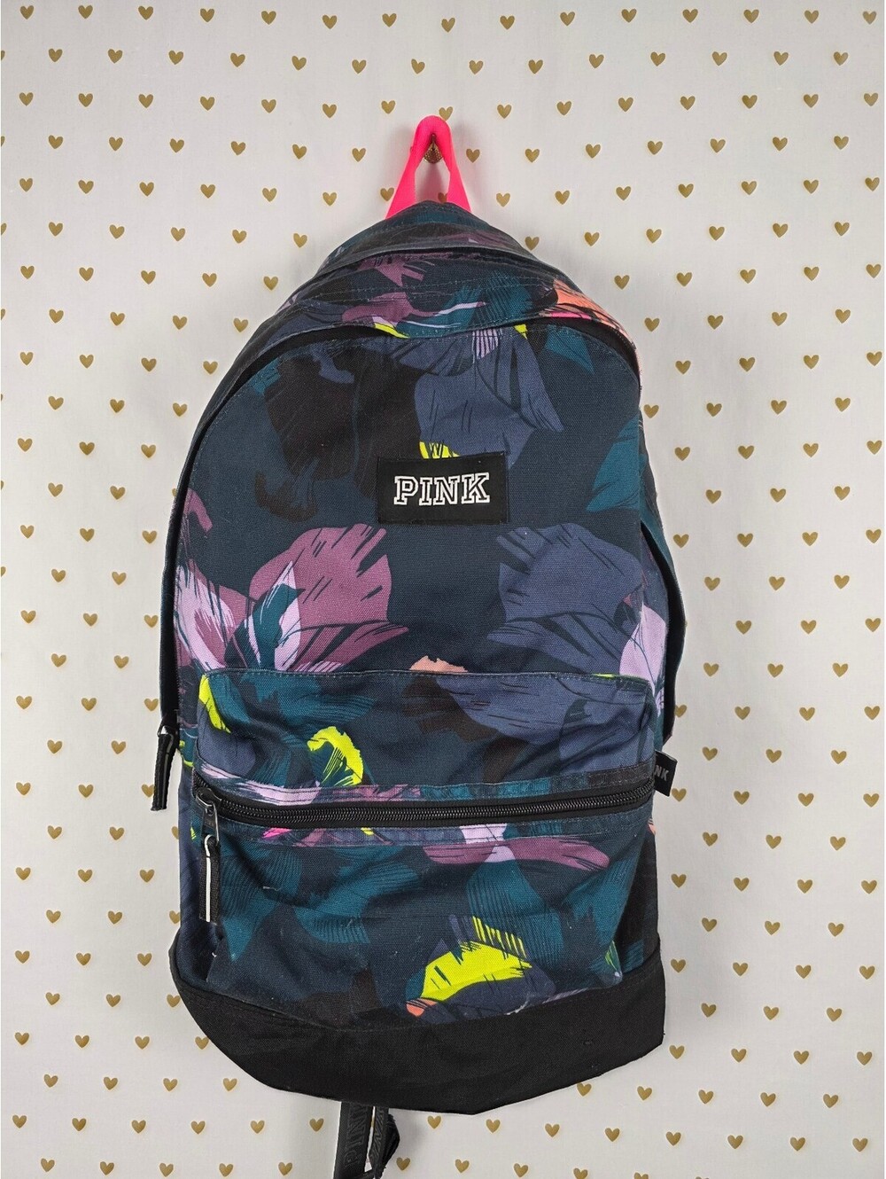 Victoria's Secret PINK Backpack Campus Backpack Tropical Floral Print Book Bag